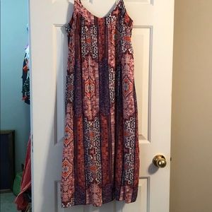 Printed spaghetti strap dress